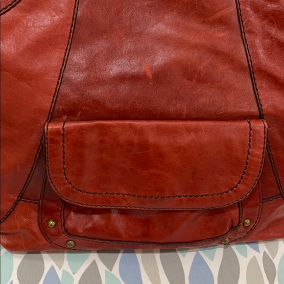 NWOT Fossil Vintage 100% leather burnt Orange bag. - Picture 2 of 11
